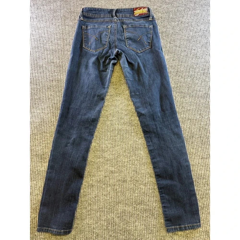 2BWU Jeans Womens Size 1 Blue Skinny Stretch Denim Cotton Blend Mid Rise
